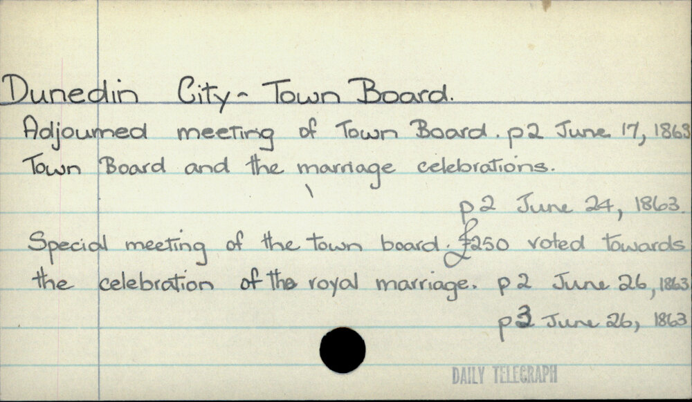Dunedin City - Town Board