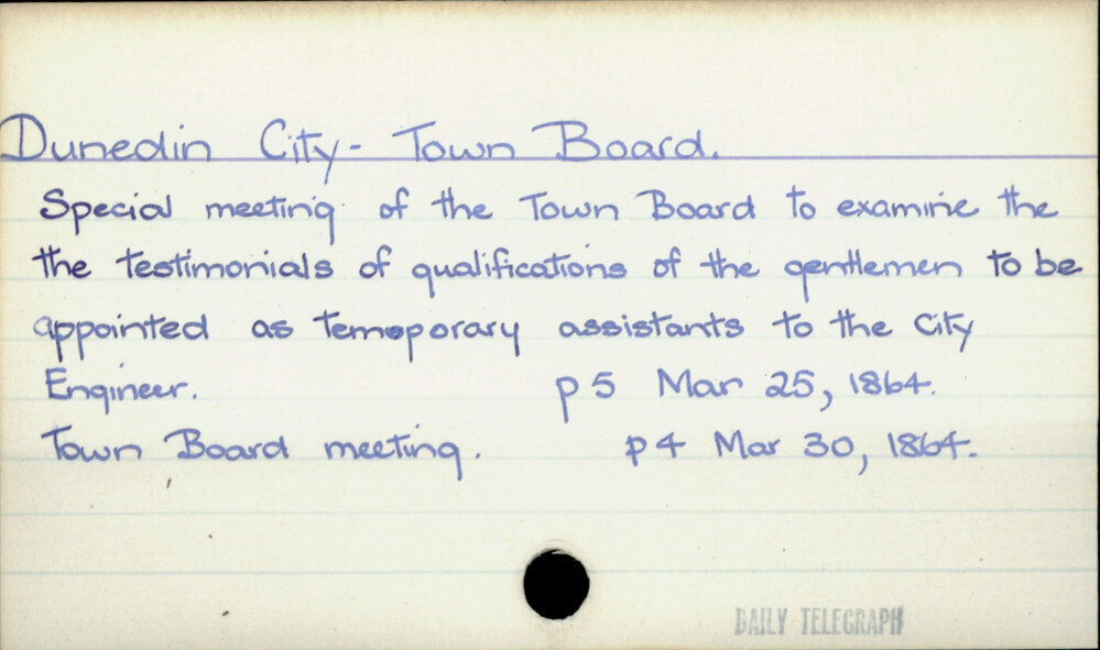 Dunedin City - Town Board 