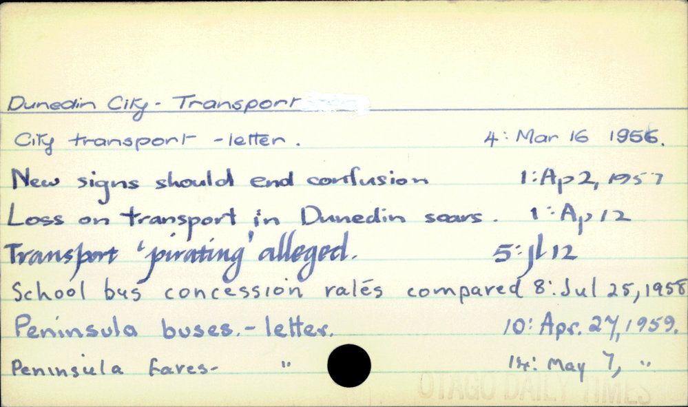 Dunedin City - Transport 