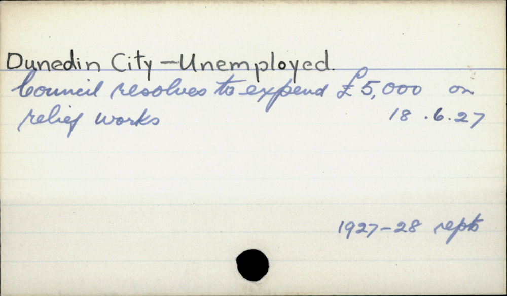 Dunedin City - Unemployed
