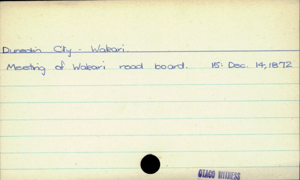Dunedin City - Wakari 