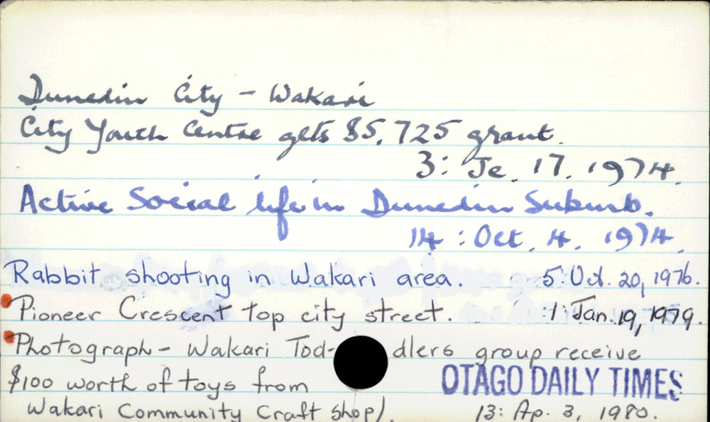 Dunedin City -Wakari
