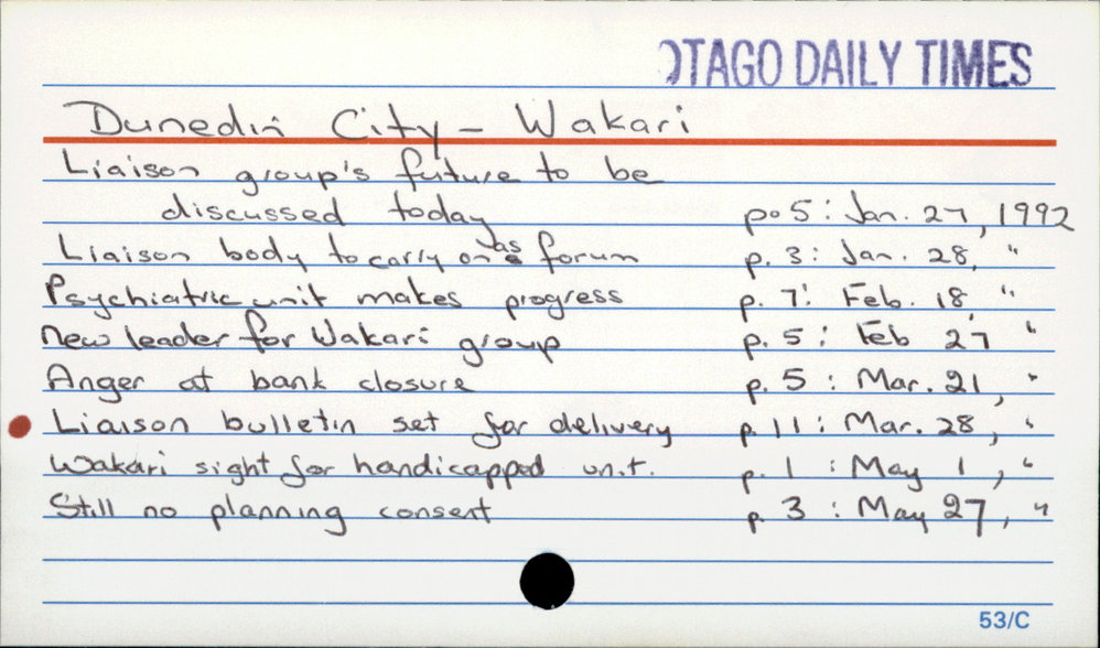 Dunedin City - Wakari