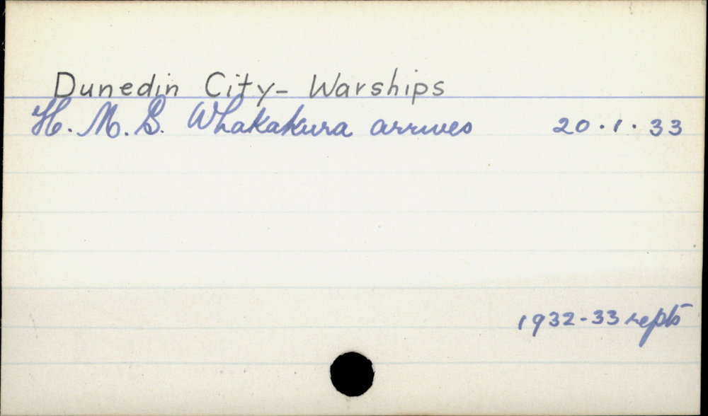 Dunedin City - Warships 