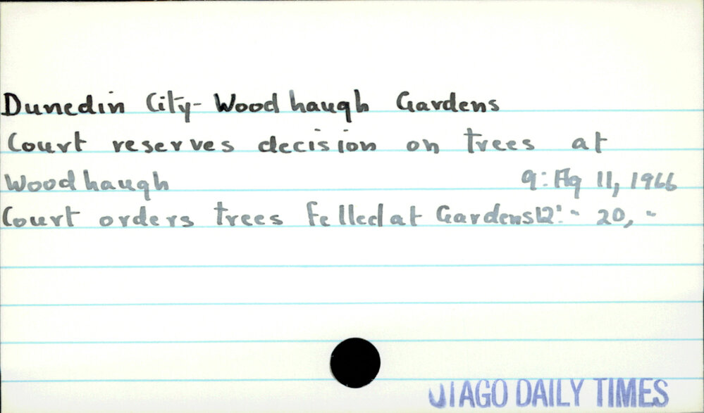 Dunedin City - Woodhaugh Gardens 