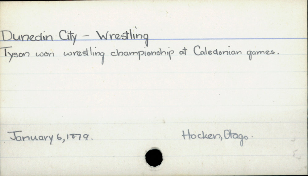 Dunedin City - Wrestling
