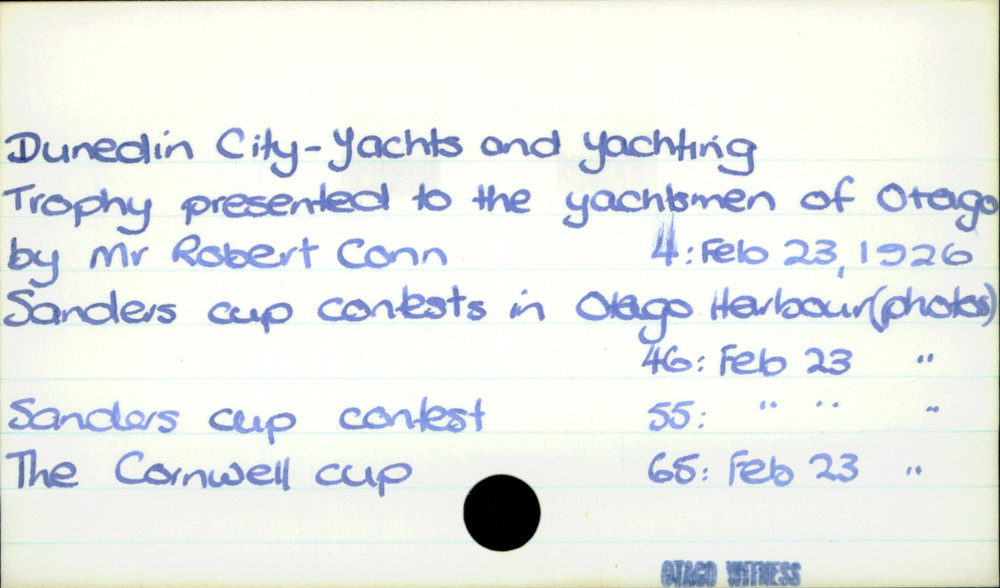Dunedin City - Yachts and Yachting