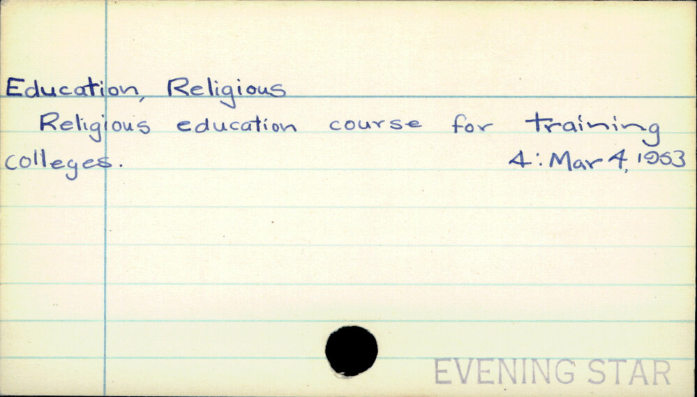 Education, Religious