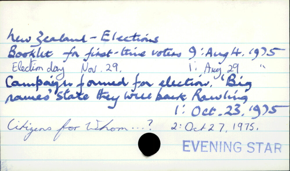 New Zealand-Elections