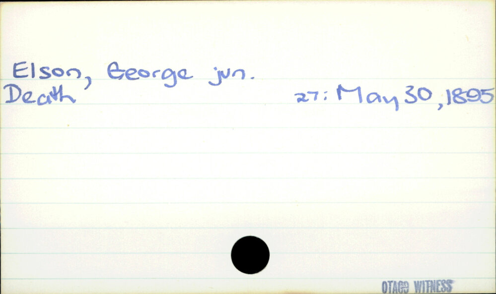 Elson, George jun