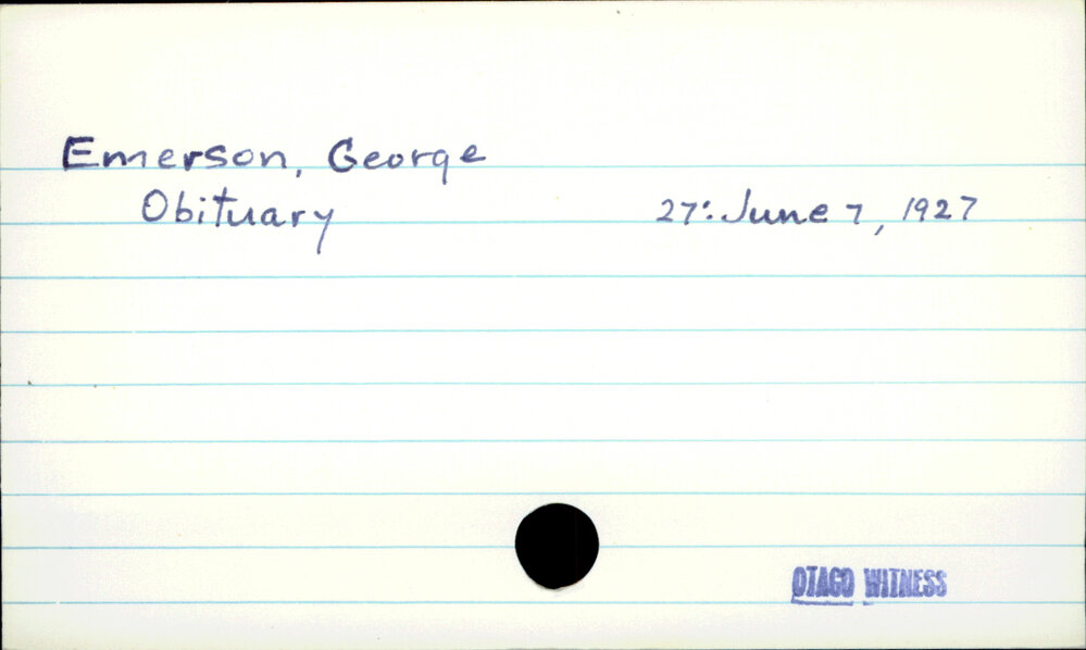 Emerson, George