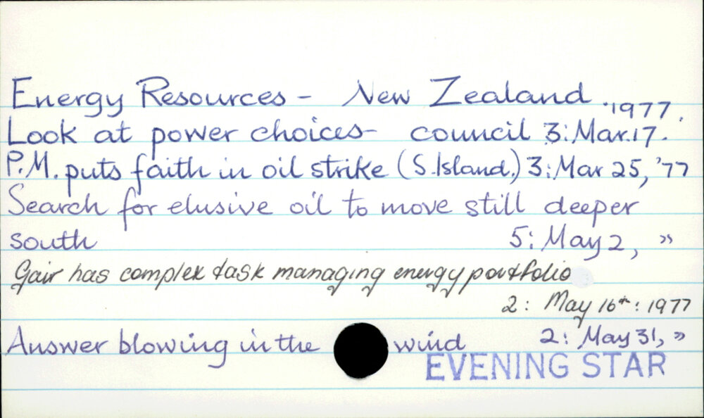 Energy Resources - New Zealand