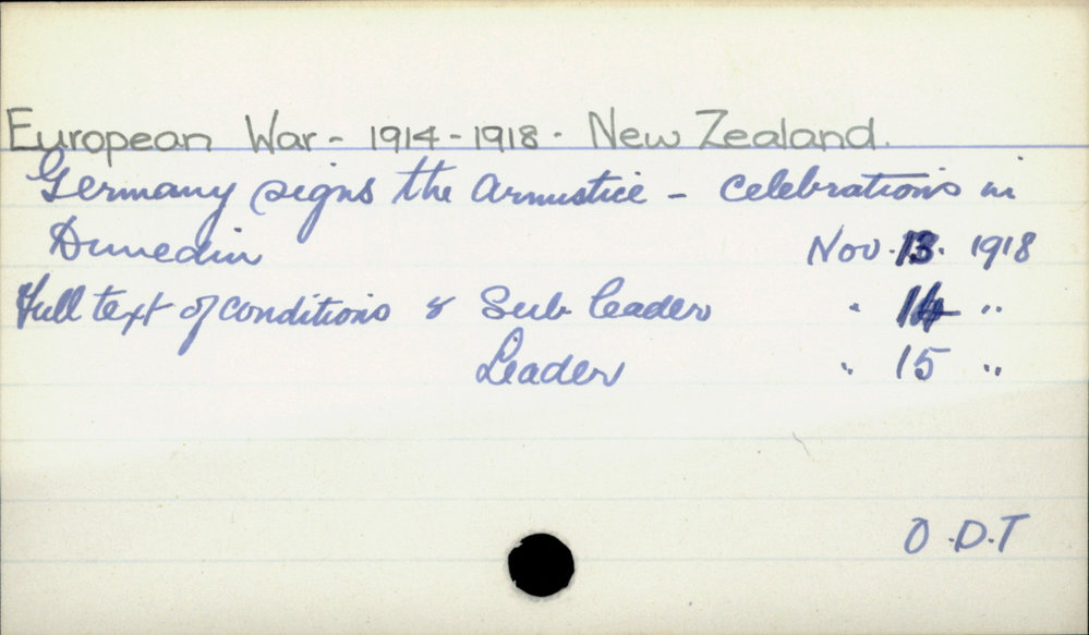 European War 1914-1918 - New Zealand