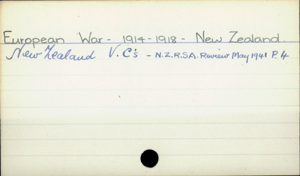 European War - 1914-1918 - New Zealand.
