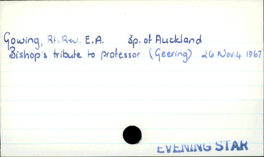 Gowing, Rt. Rev. E.A. Bp. of Auckland
