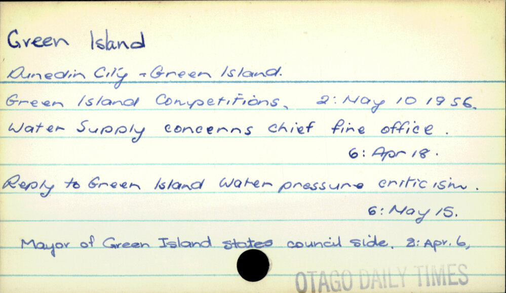 Dunedin City - Green Island