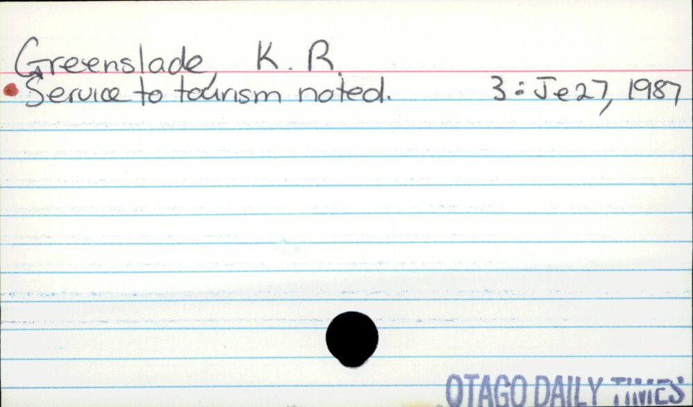 Greenslade, K. R.
