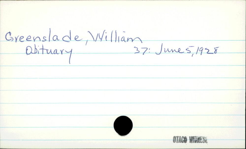 Greenslade, William