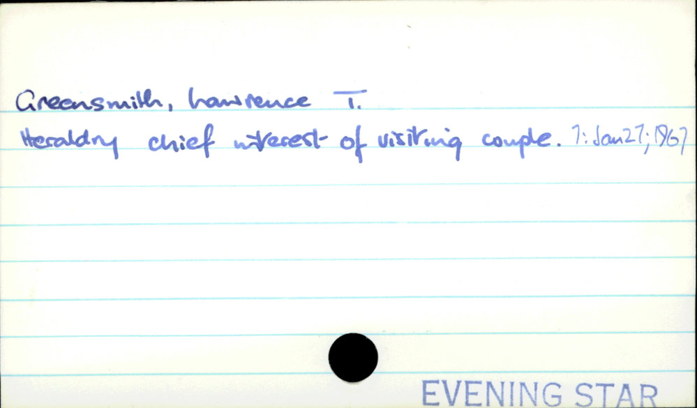 Greensmith, Lawrence T.