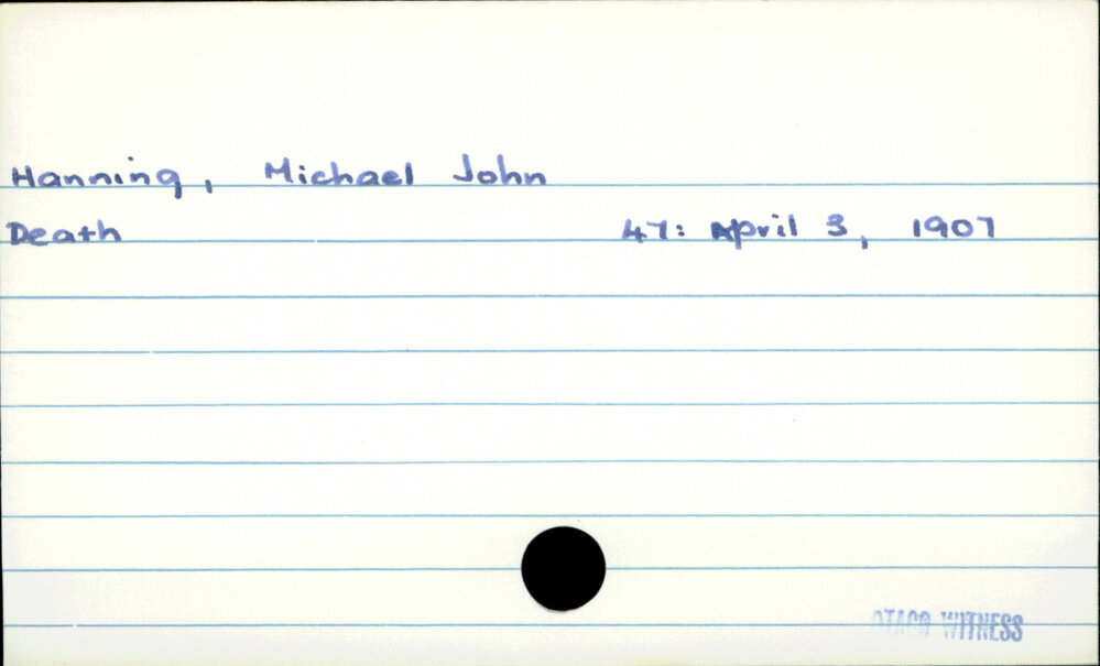 Hanning, Michael John