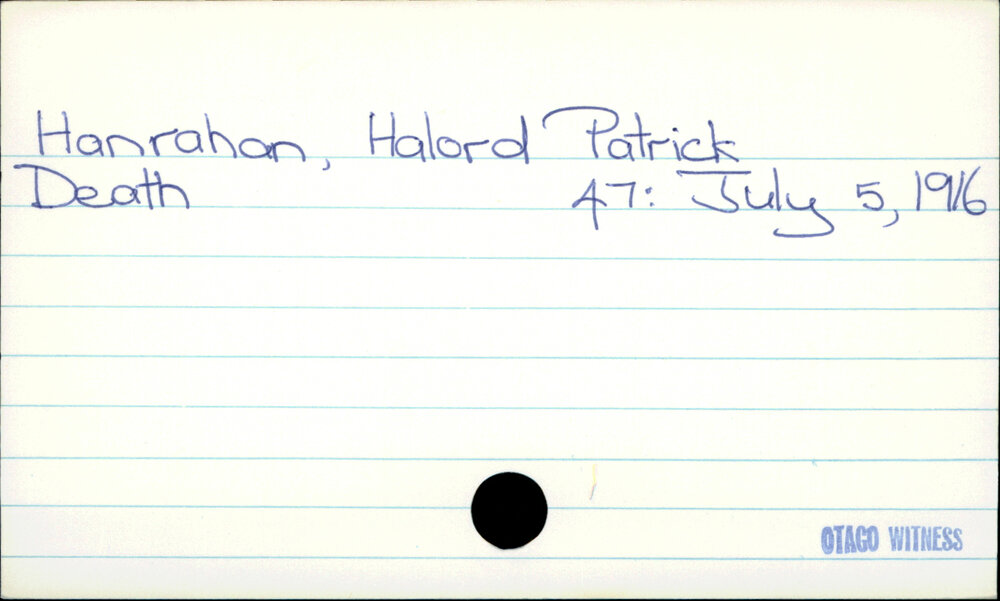 Hanrahan, Halord Patrick