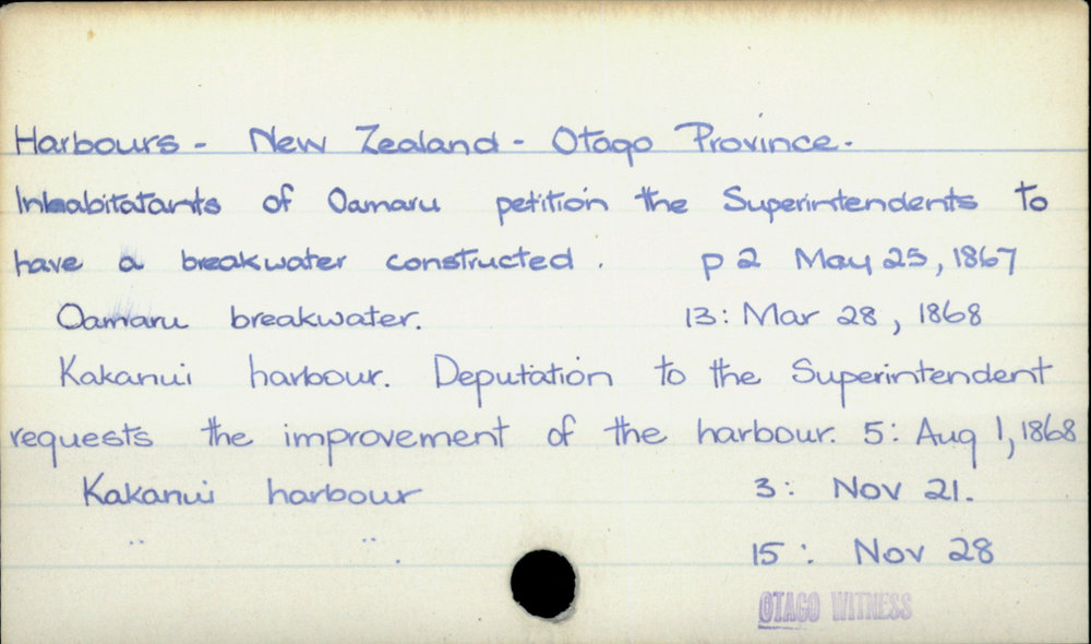 Harbours - New Zealand - Otago Province