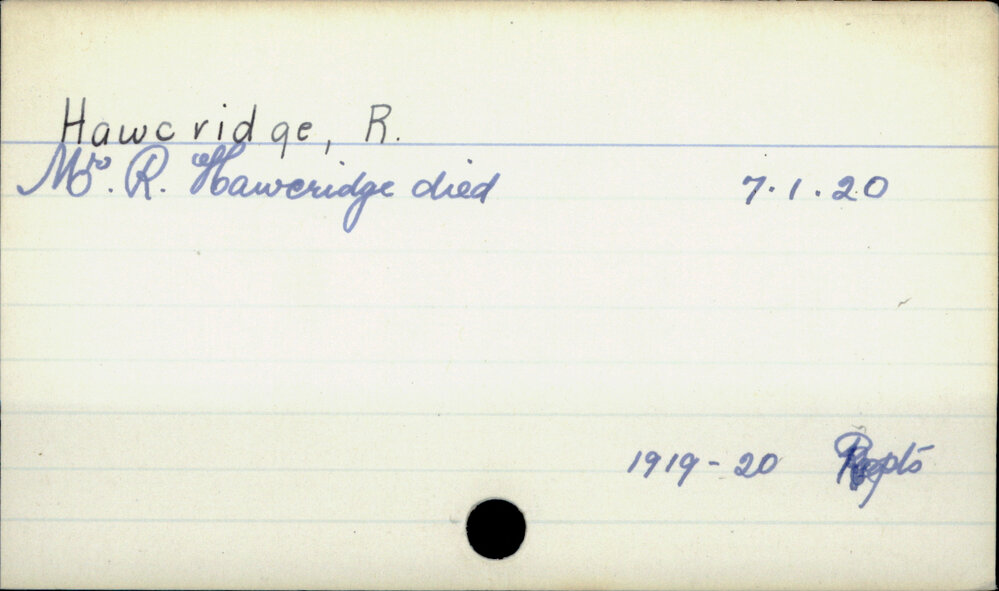 Hawcridge, R.