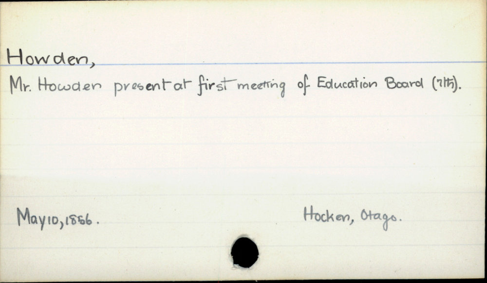 Howden, | Dunedin Public Libraries