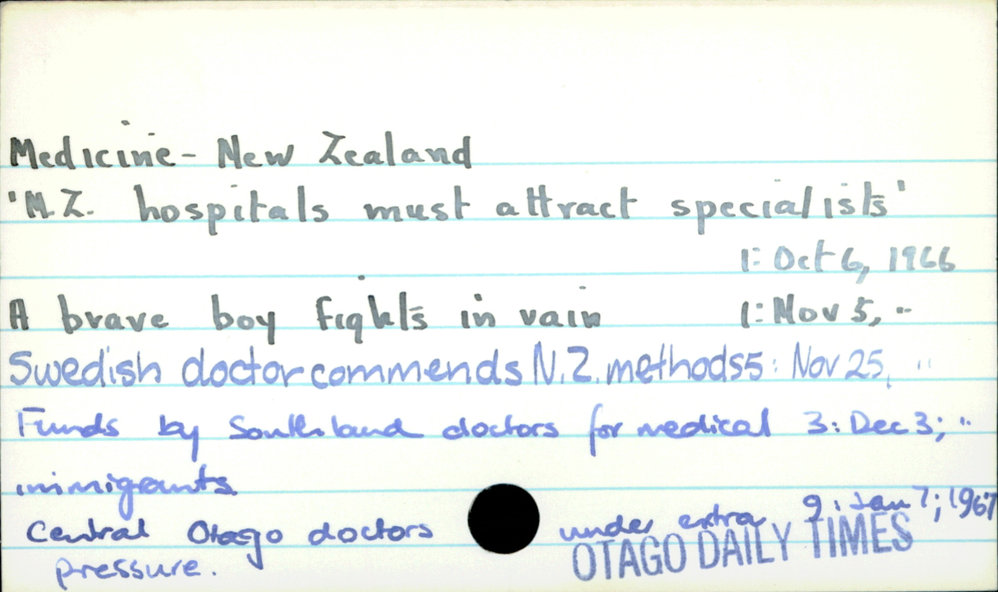 Medicine - New Zealand | Dunedin Public Libraries