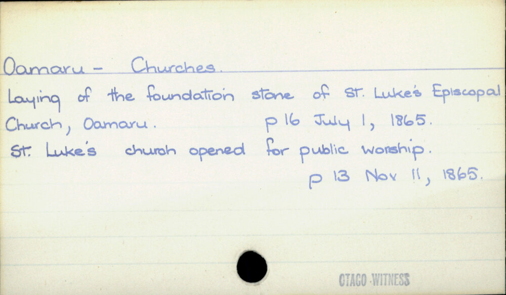 Oamaru - Churches