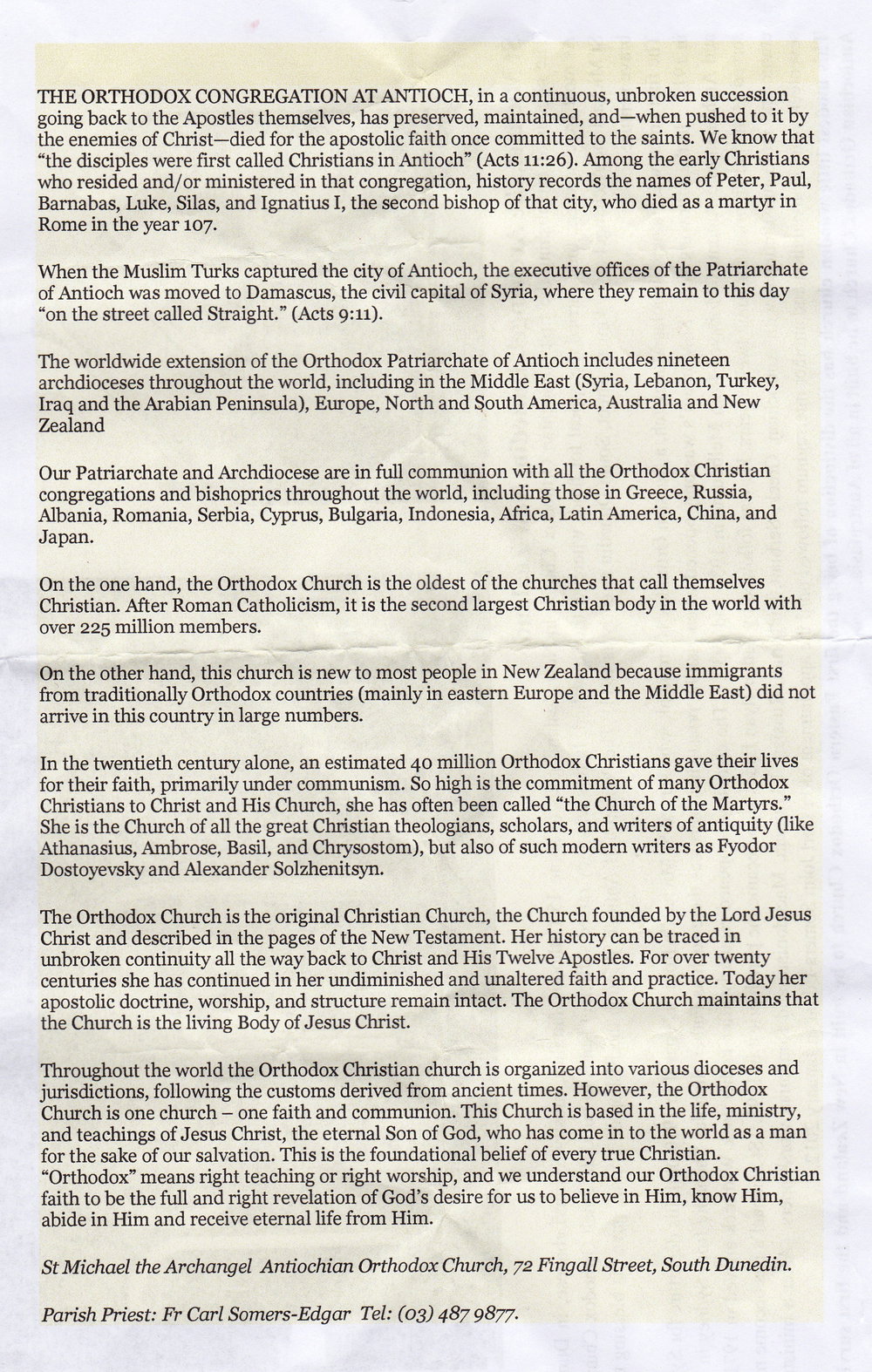 St Michaels Orthodox Church, Fingall Street, South Dunedin 