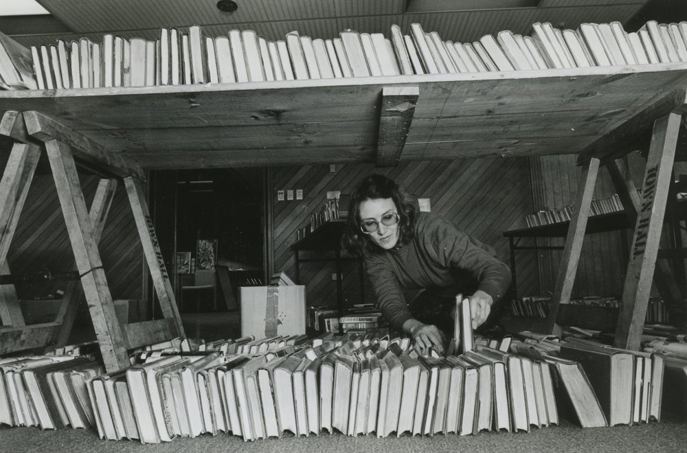 Preparing for Library book sale