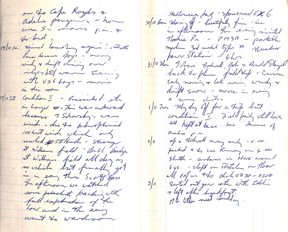 Roger Barrowclough Notebook 1970's