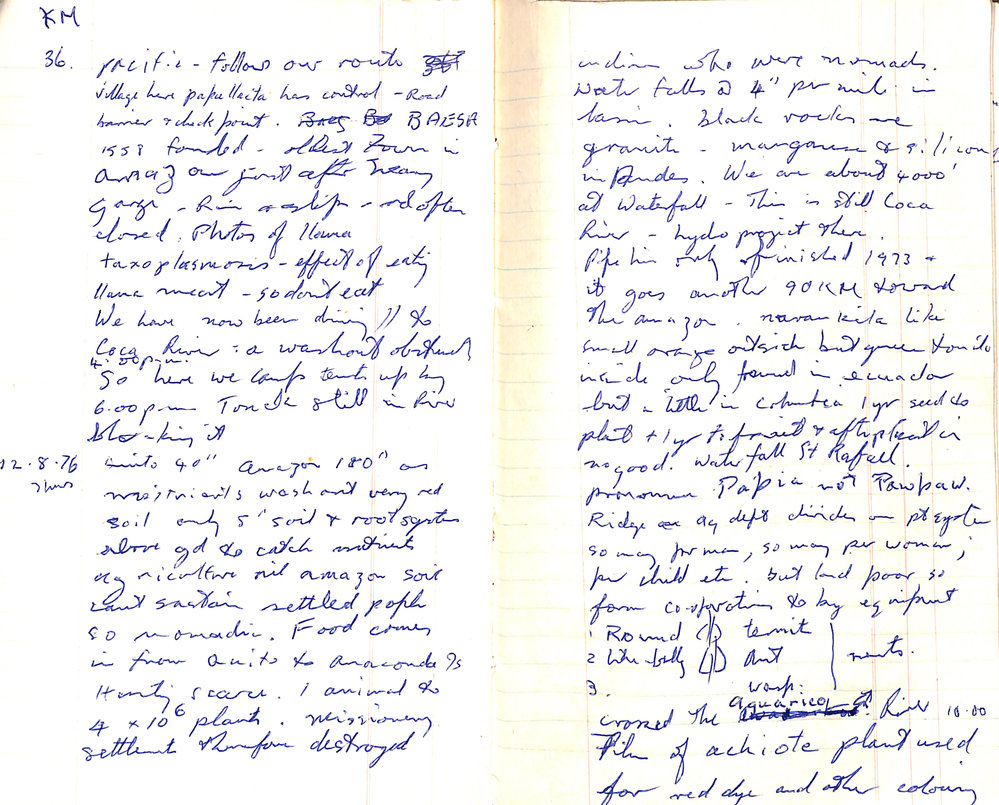 Roger Barrowclough Notebook 1970's