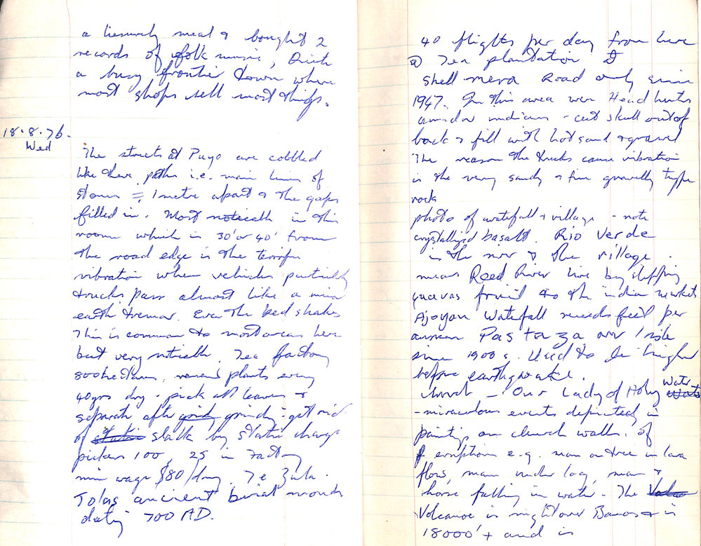 Roger Barrowclough Notebook 1970's