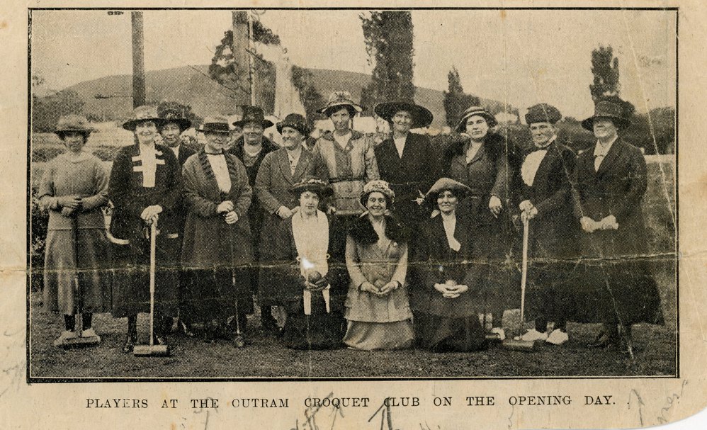 Players at the Outram Croquet Club on the Opening Day