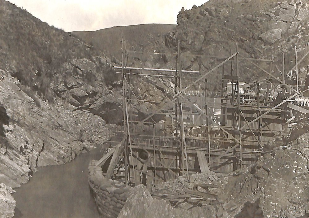 Waipori Dam Construction No, 2 Weir