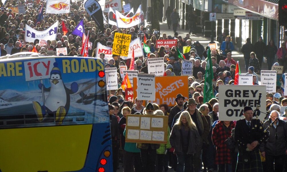 "Keep our Assets" Rally in Dunedin