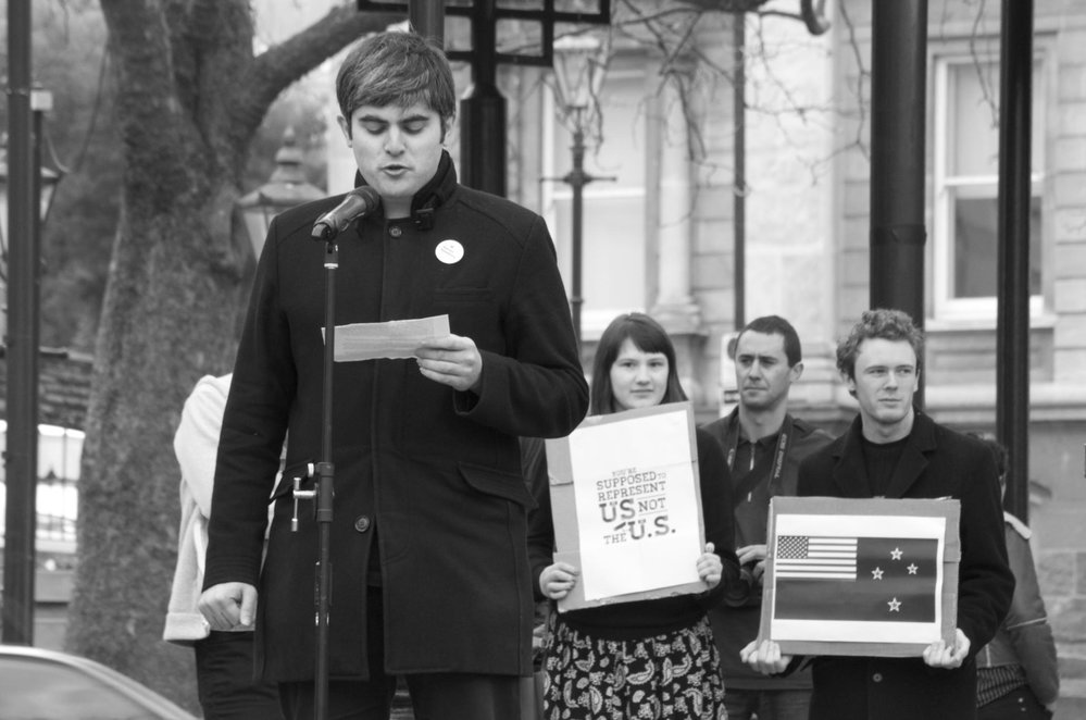 Dunedin protest against the GCSB   TICS bills