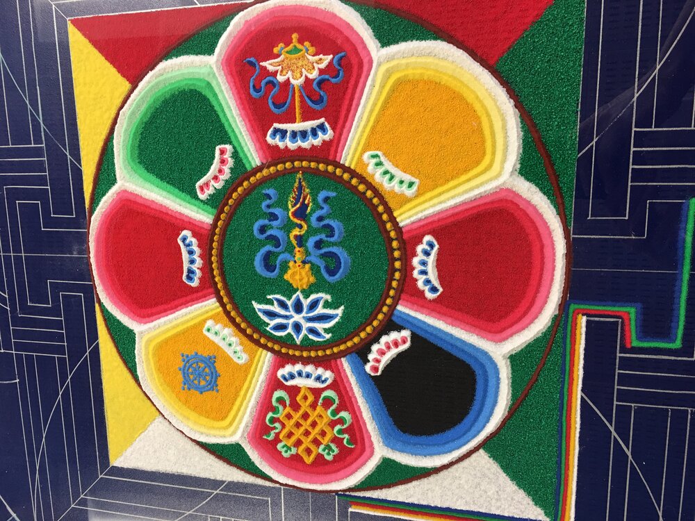 Sand Mandala created for the Dunedin Community by the Buddhist monks of the Dunedin Dhargyey Centre