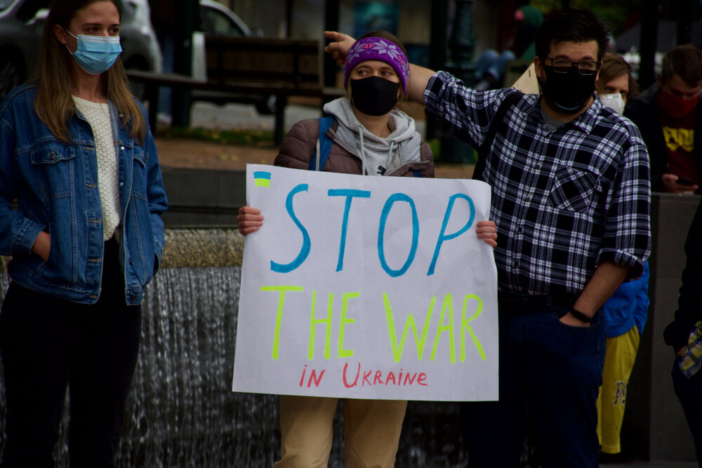 Octagon Protest in Support of Ukraine