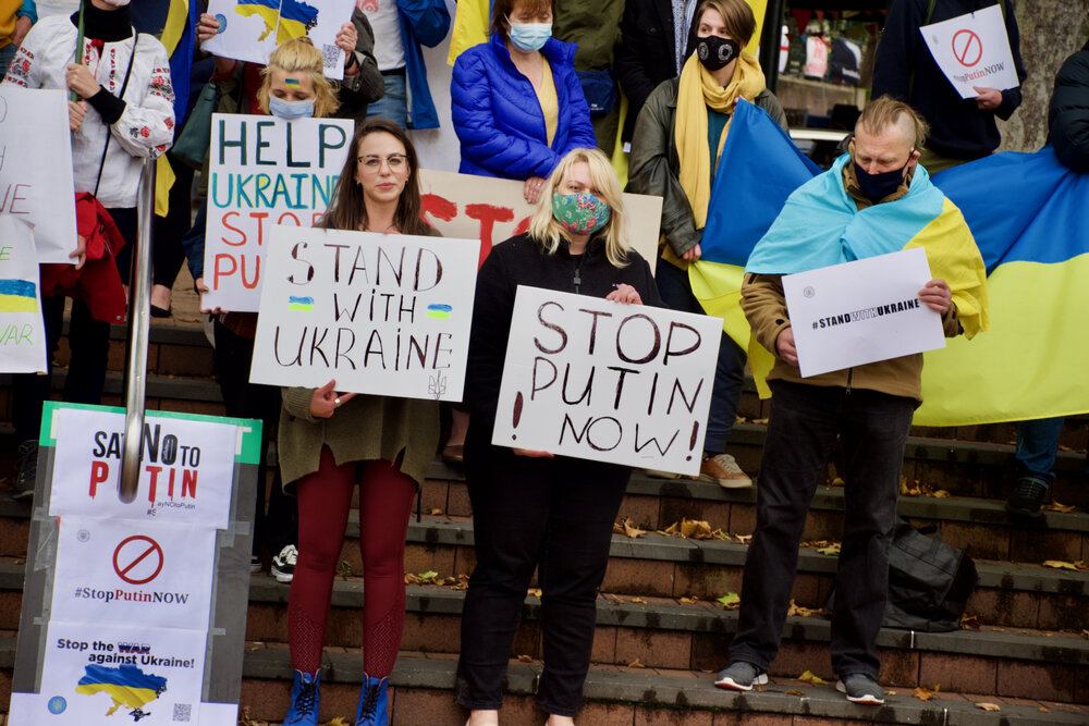 Octagon Protest in Support of Ukraine