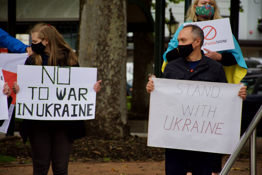 Octagon Protest in Support of Ukraine