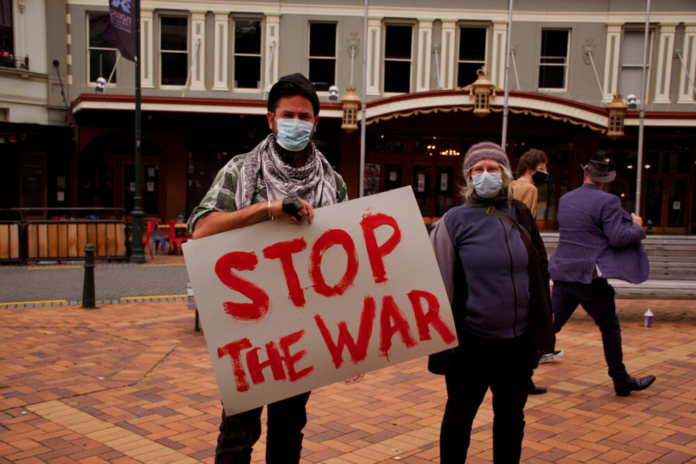Octagon Protest in Support of Ukraine