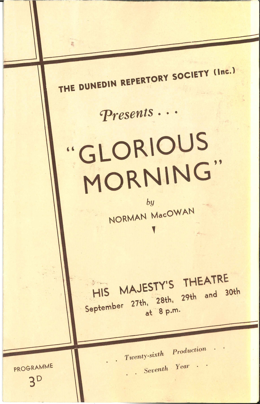 Glorious Morning: Theatrical Programme