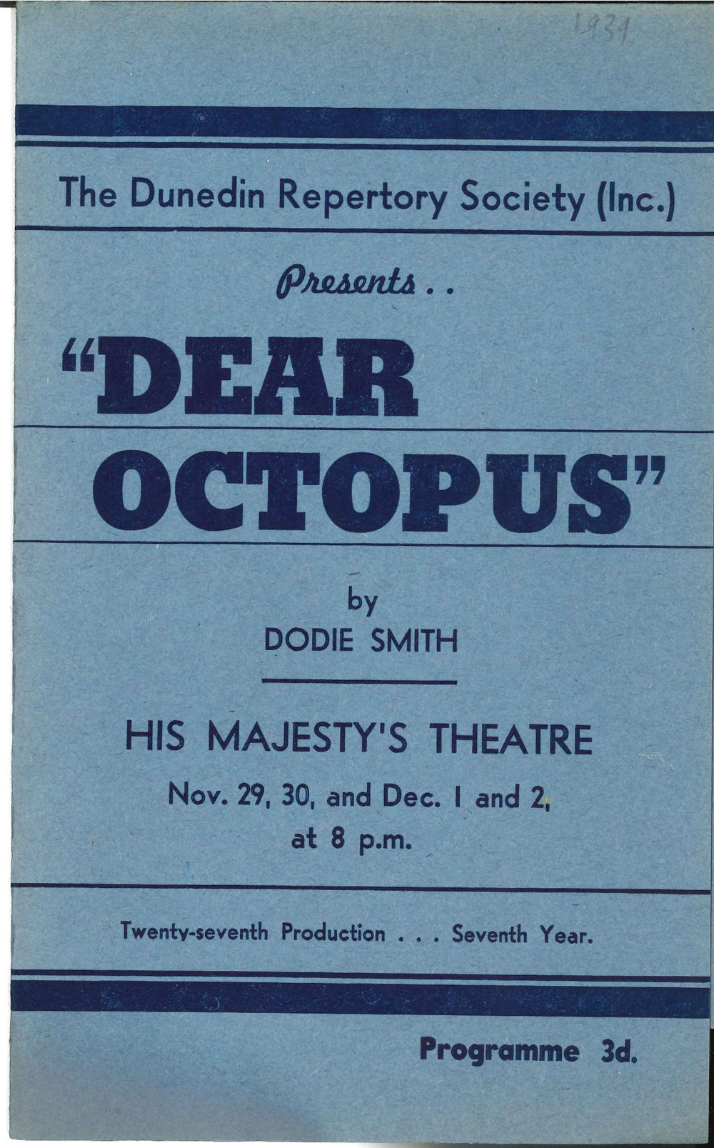 Dear Octopus: Theatrical Programme