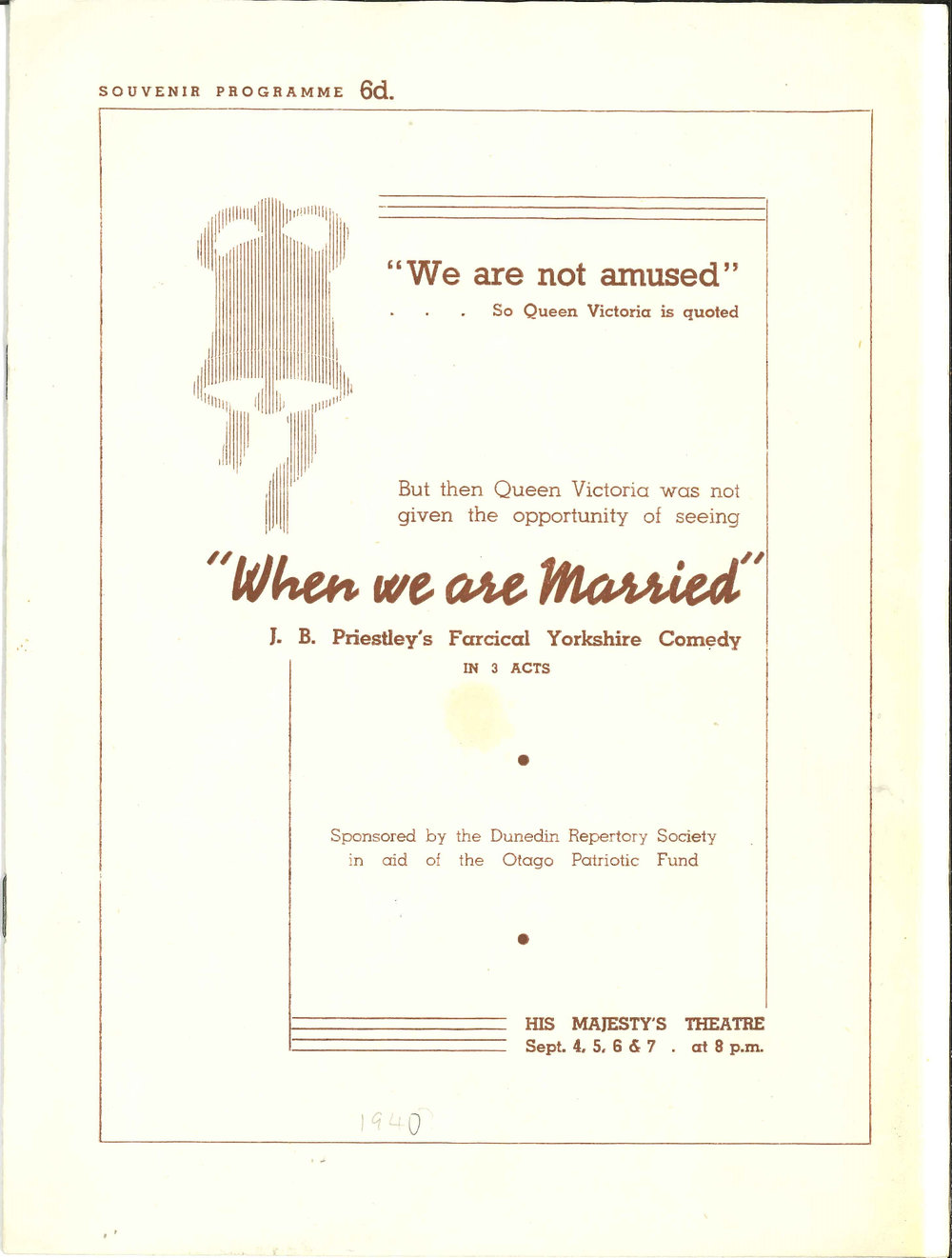 When We Are Married: Theatrical Programme