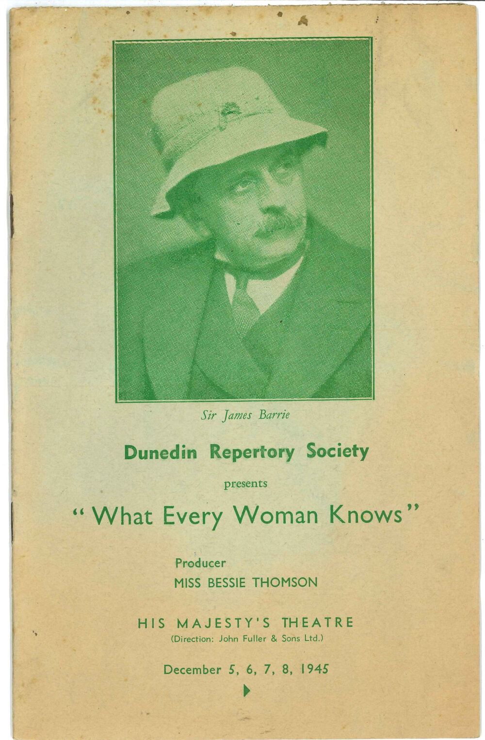 What Every Woman Knows: Theatrical Programme