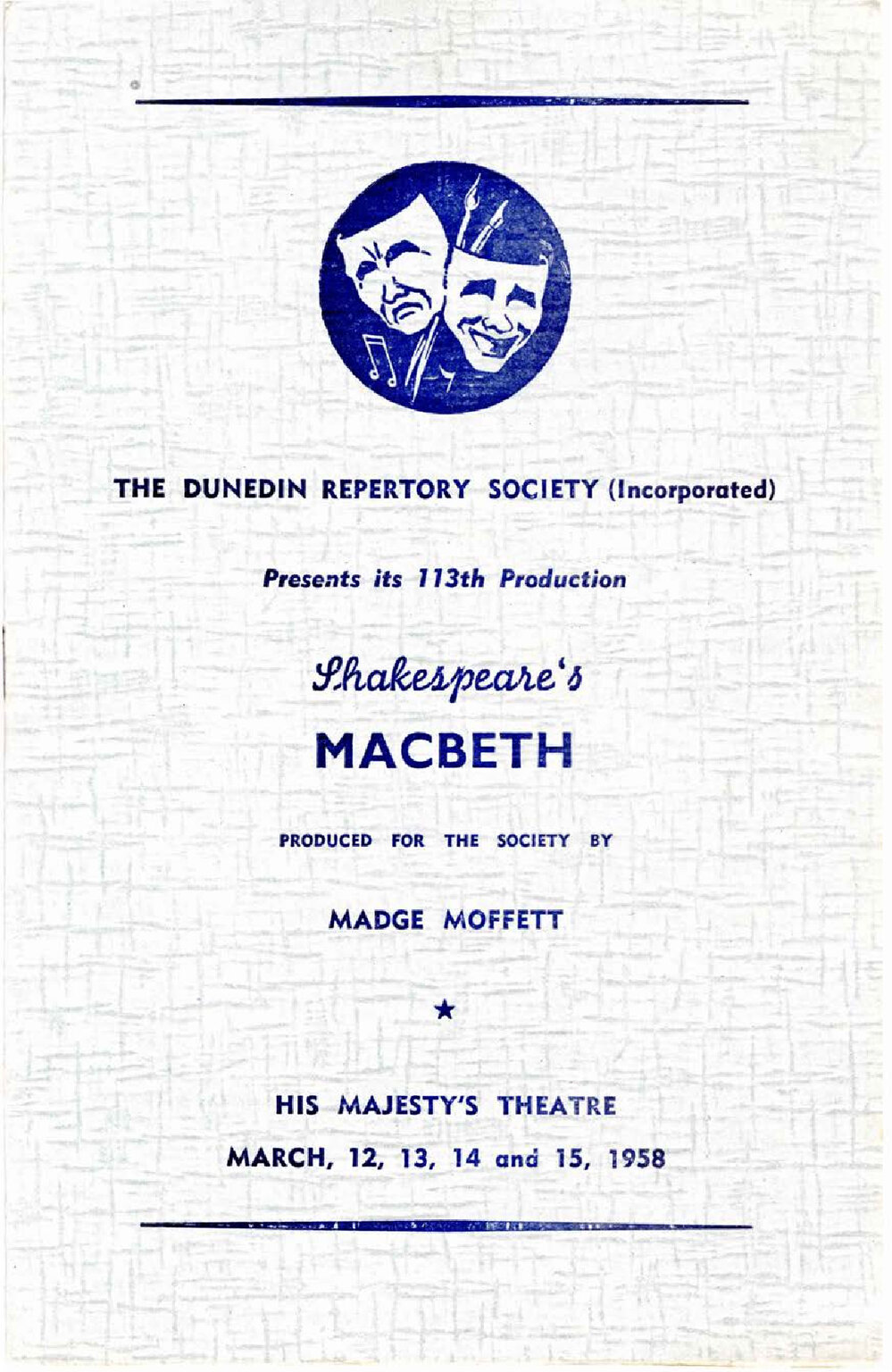 Macbeth: Theatrical Programme