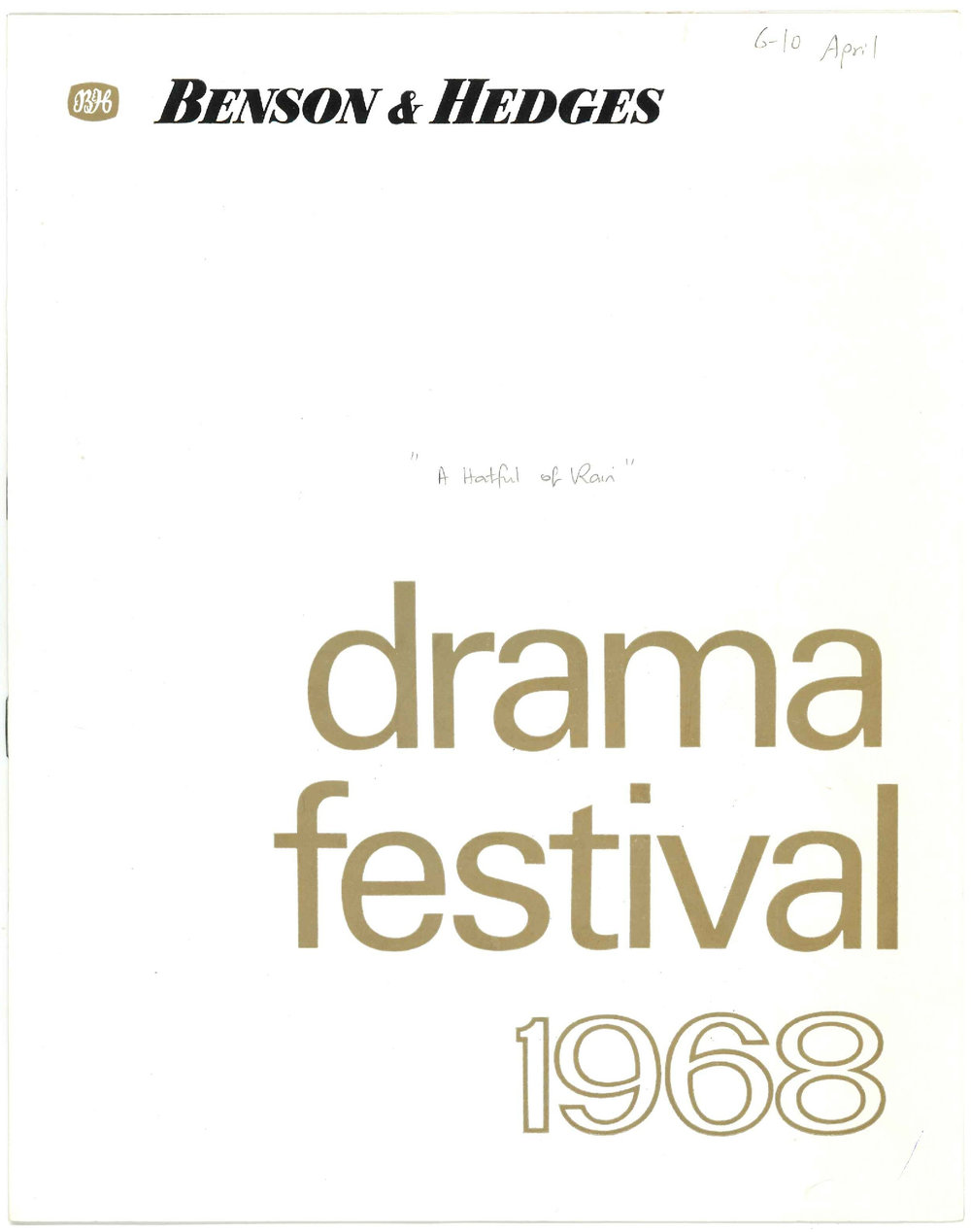 A Hatfull of Rain: Theatrical Programme